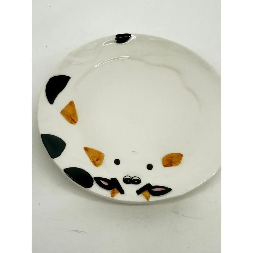 Cookies And Milk Cow Mug Plate Set Farmhouse Kids Snack Set Country Kitchen